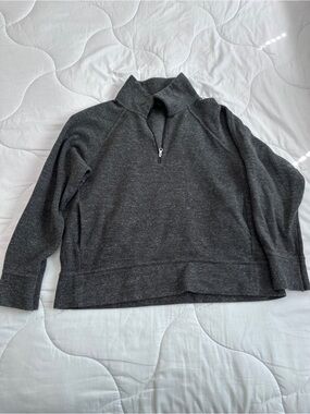 Nike Heather Charcoal Gray Quarter-Zip